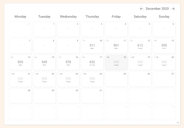 Prime Draft's Calendar View